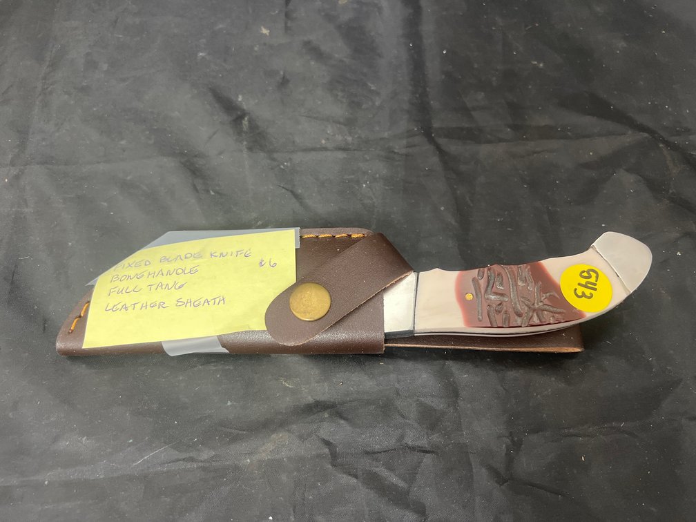 Fixed Blade Knife - Bone Handle Full Tang &