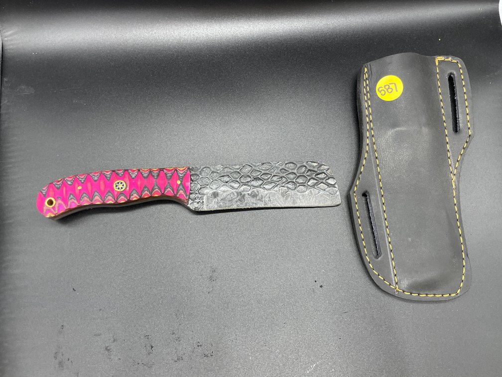 Fixed Blade Knife w/Leather Sheath