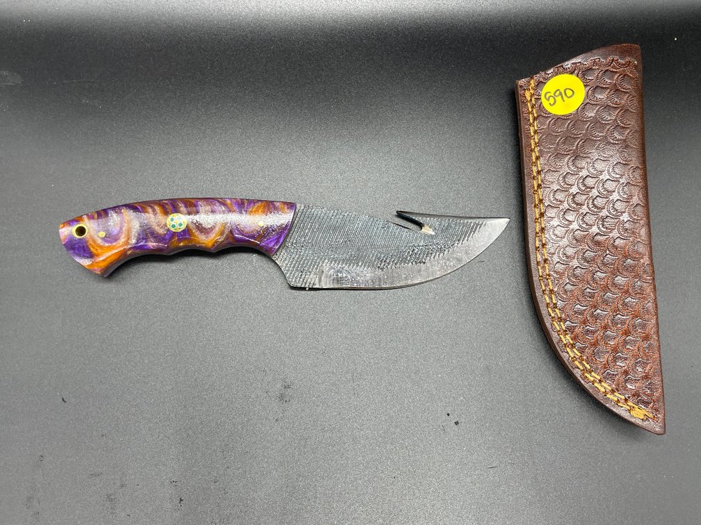 Fixed Blade Knife w/Leather Sheath