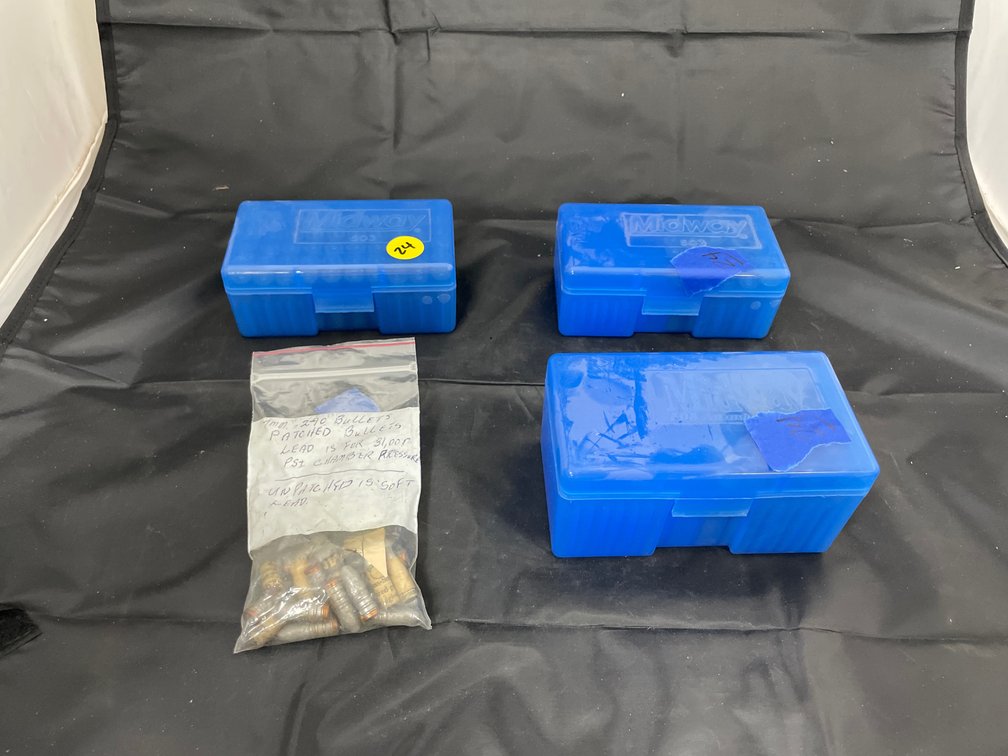4 Pcs - 357, 223 Brass Casings - 7mm Bullets