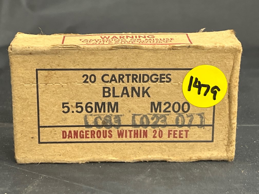 1 Box 5.56mm 20 Cartridges Blanks