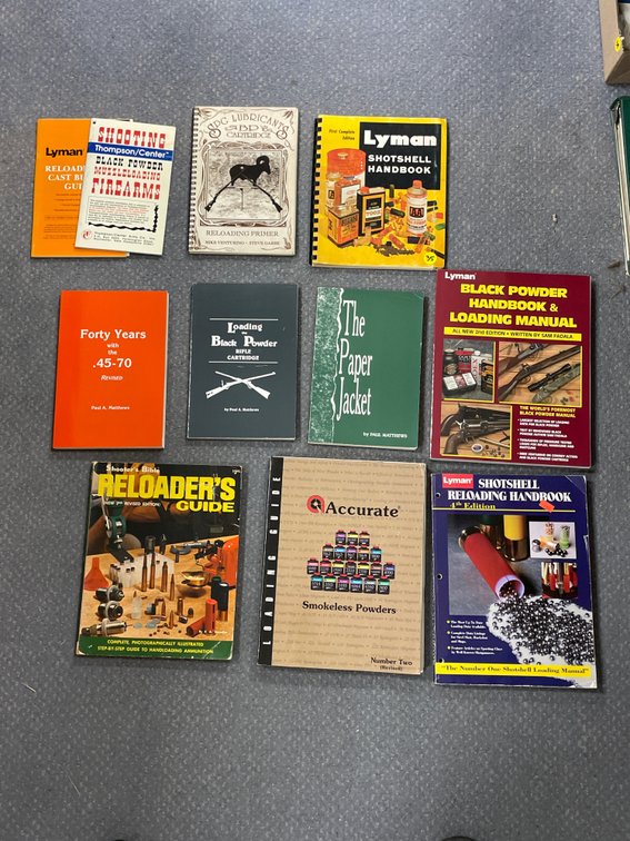 Stack of Assorted Reloading Books
