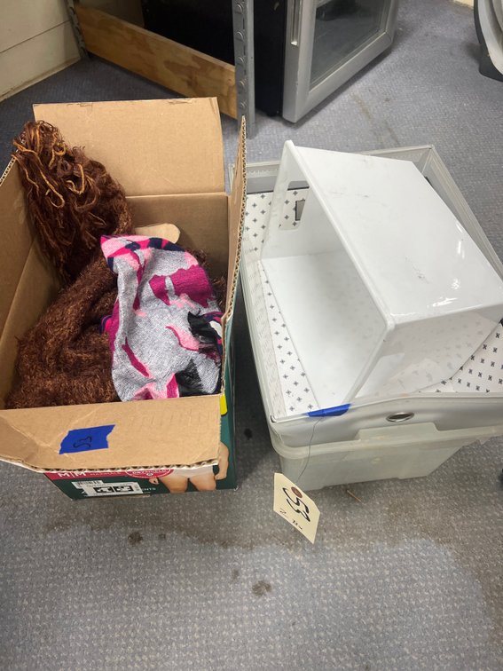 Scarves & Plastic Storage Totes