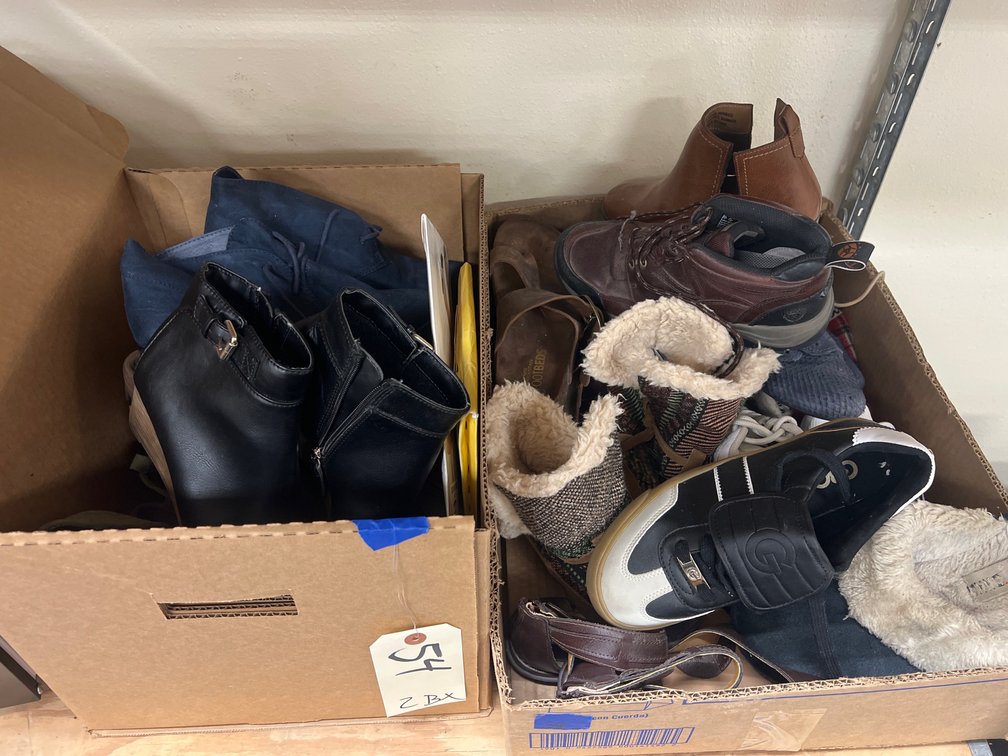 Boxes of Assorted Used Shoes