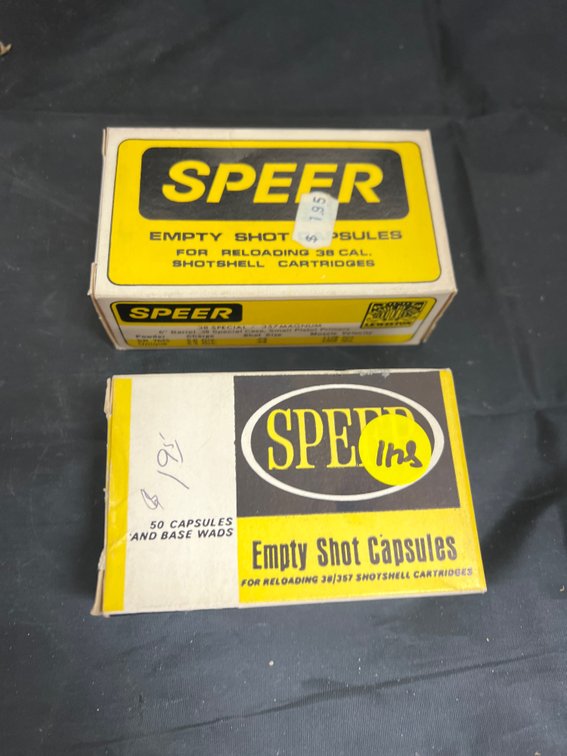 2 Pcs - Speer 38-357 Empty Shot Capsules & 38 Cal Empty Box Shot Capsules
