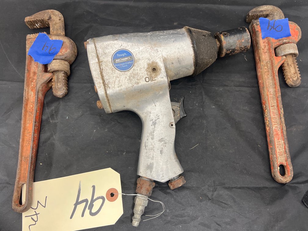 3 Pcs - Ridgid Pipe Wrench - 1/2" Air Impact - Pipe Wrench