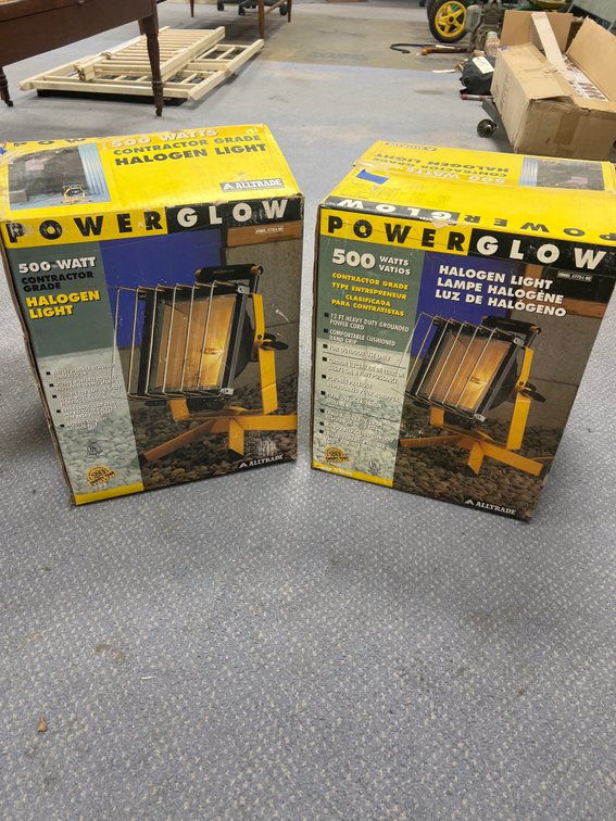 2 - Power Glow 500 Watt Halogen Lights