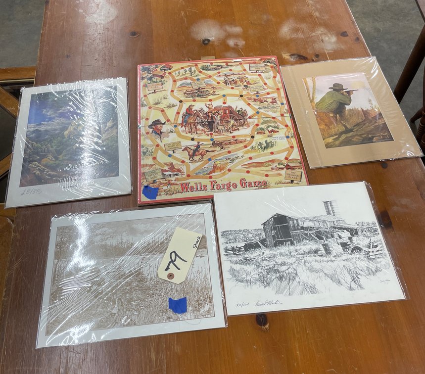 2 - Signed & Numbered Prints - 2 Prints & Wells Fargo Game