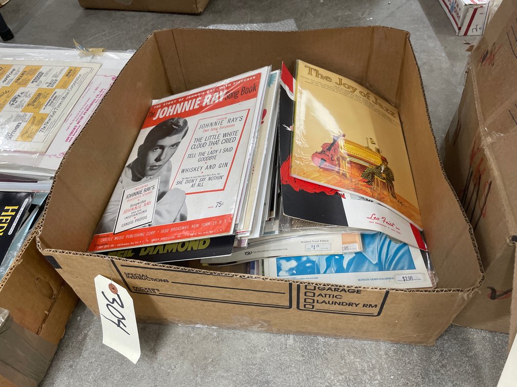 Box of Assorted Music Books & Sheet Music