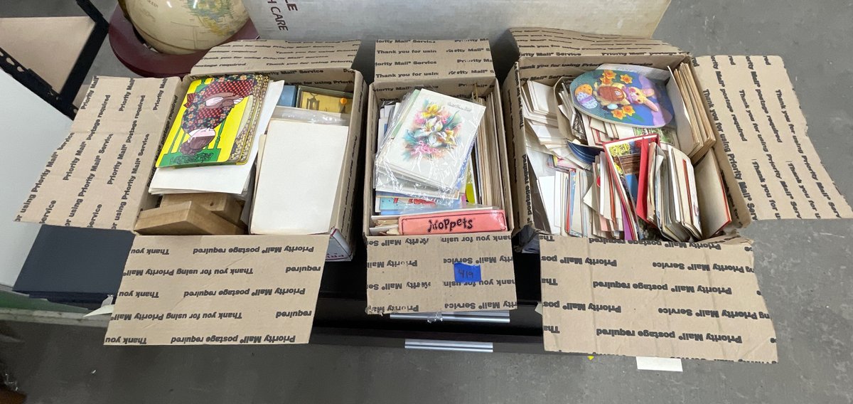 3 Boxes of Assorted Post Cards & Greeting Cards