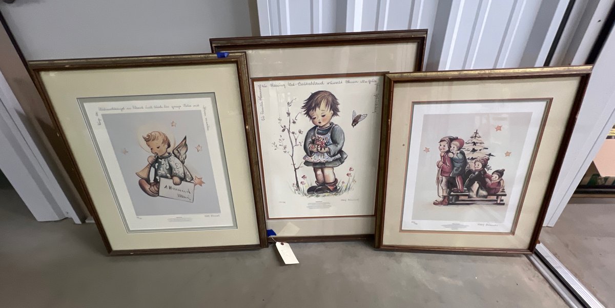 3 Pcs - Signed & Numbered Adolf Hummel Framed Prints