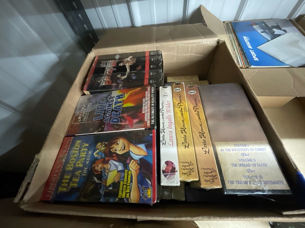Box of Assorted VHS Tapes
