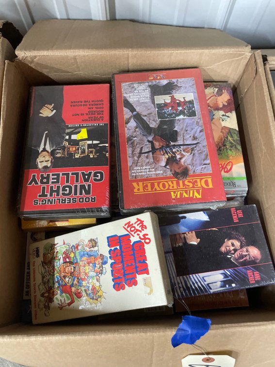 Box of Assorted VHS Tapes