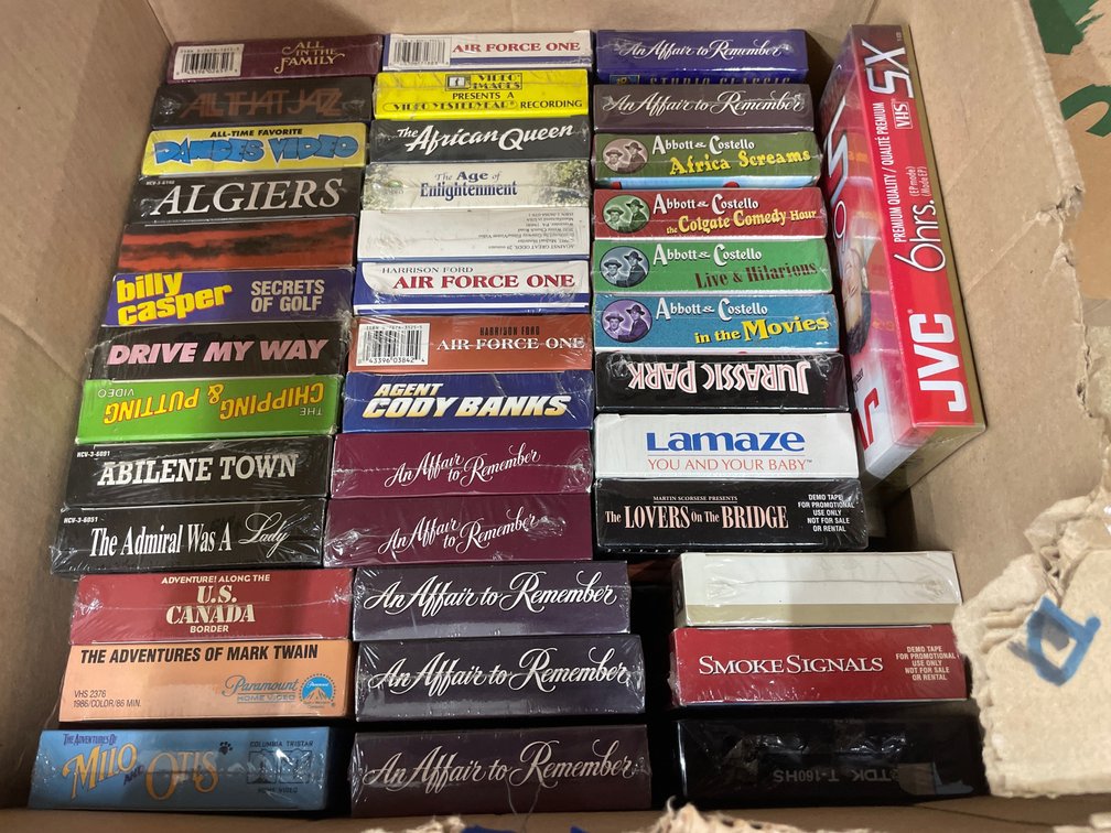 Box of Assorted VHS Tapes