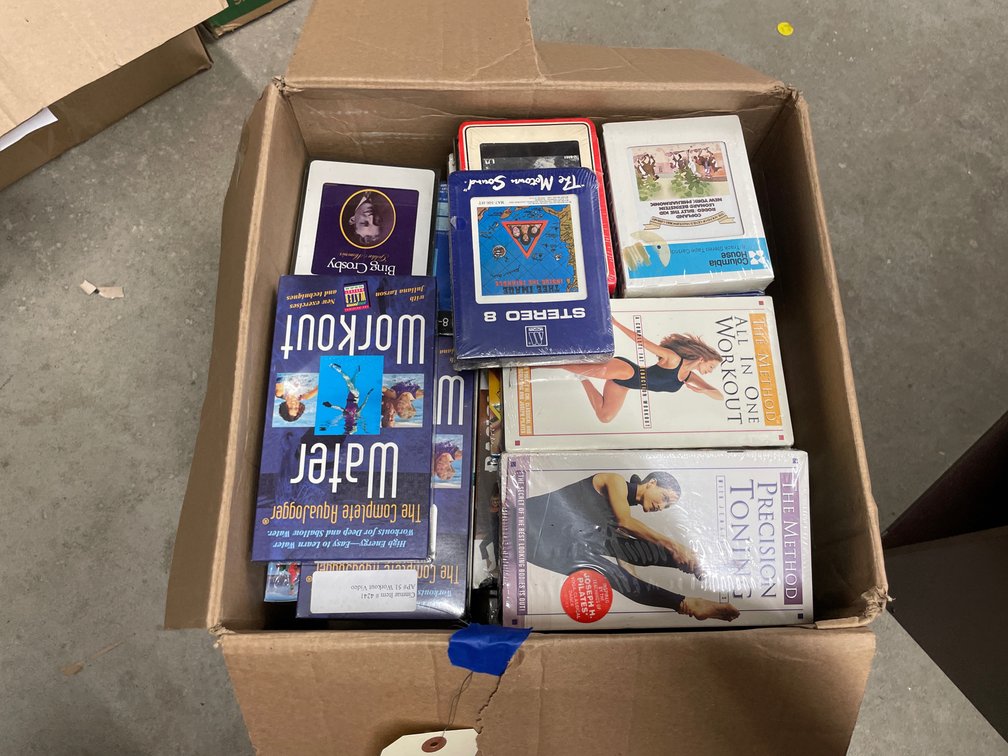 Box of Assorted VHS Tapes