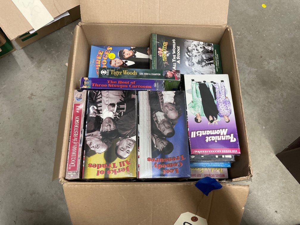 Box of Assorted VHS Tapes