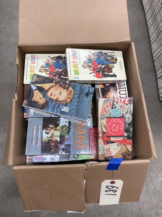 Box of Assorted VHS Tapes