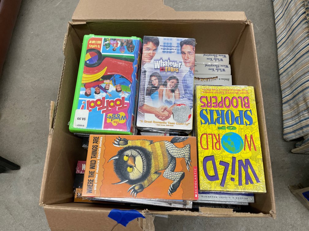 Box of Assorted VHS Tapes