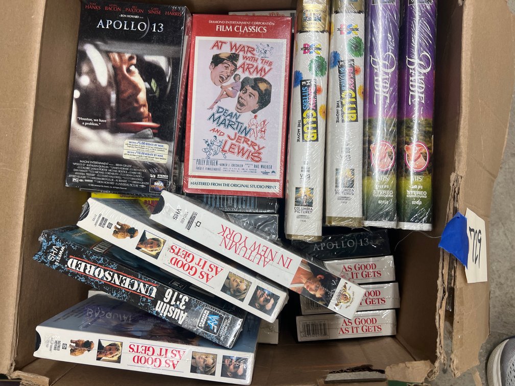 Box of Assorted VHS Tapes