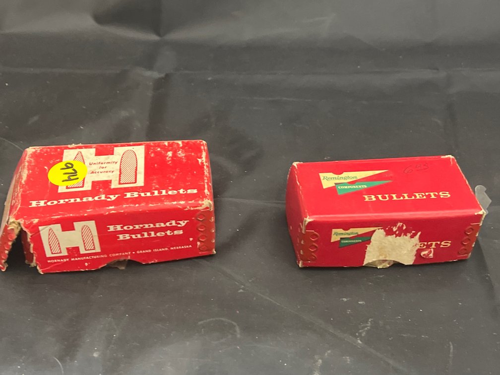 2 Pcs - Hornady 38 Cal Pistol Bullets Partial & Remington 32