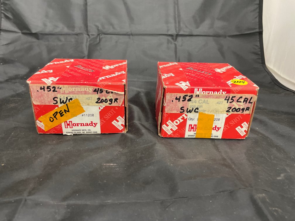 2 pc- 452 45 cal SWC 200gr 1 open box