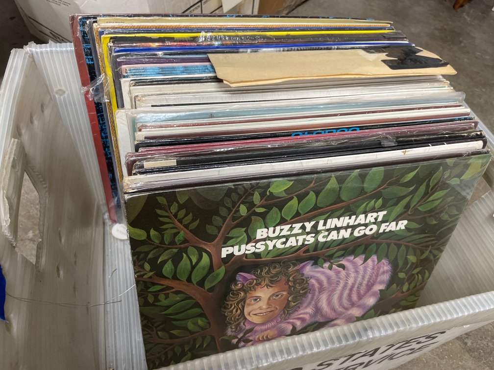 Box of Assorted Vinyl Records