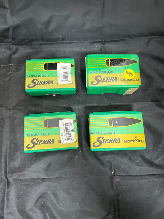 4 Pcs - 3 Boxes Sahara 8mm Rifle Bullets & Partial Box 351 WSL Lead