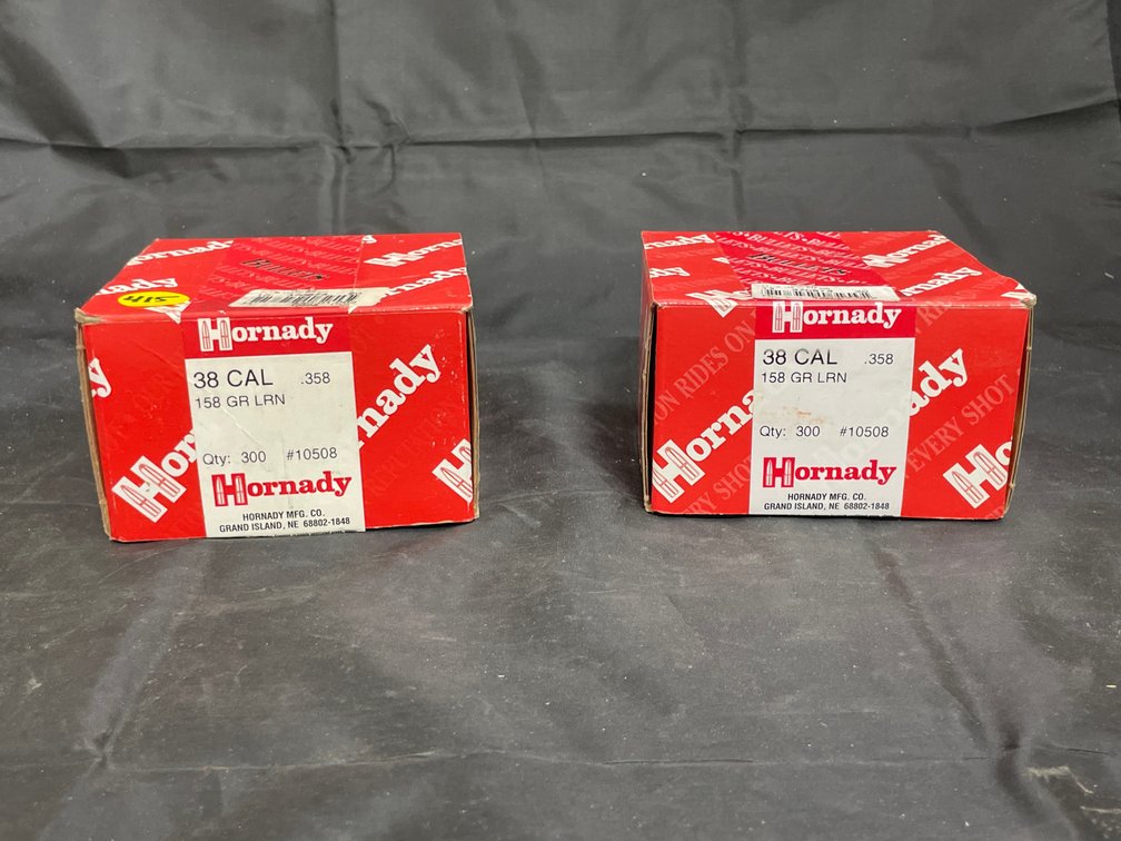 2 Boxes - Hornady 38 Cal Bullets - 1 Partial Box & 1 Full Box
