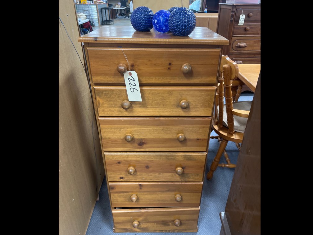 6-Drawer Chest of Drawers - Glass Plant Waterer & 3 Glass Orbs