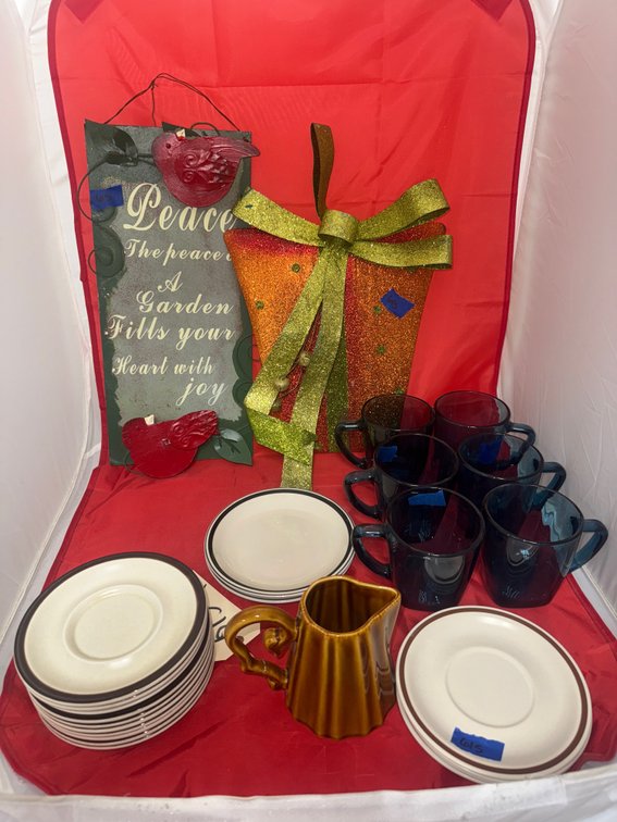 Woodhaven Plates - Blue Glass Mugs & More