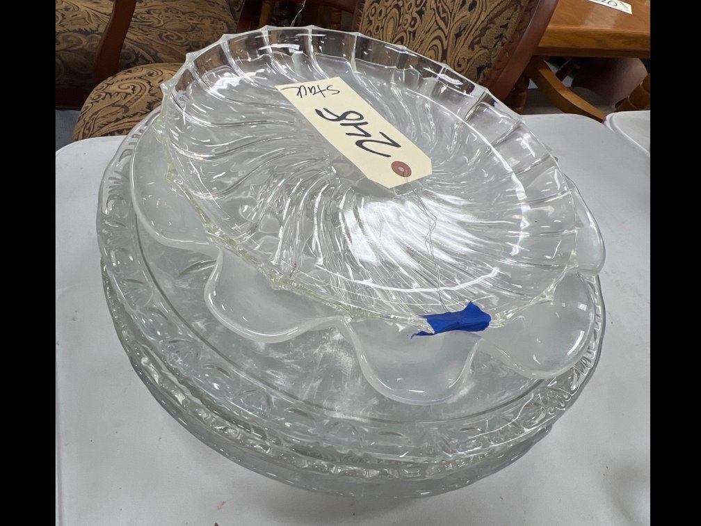 Clear Glass Trays & Platters