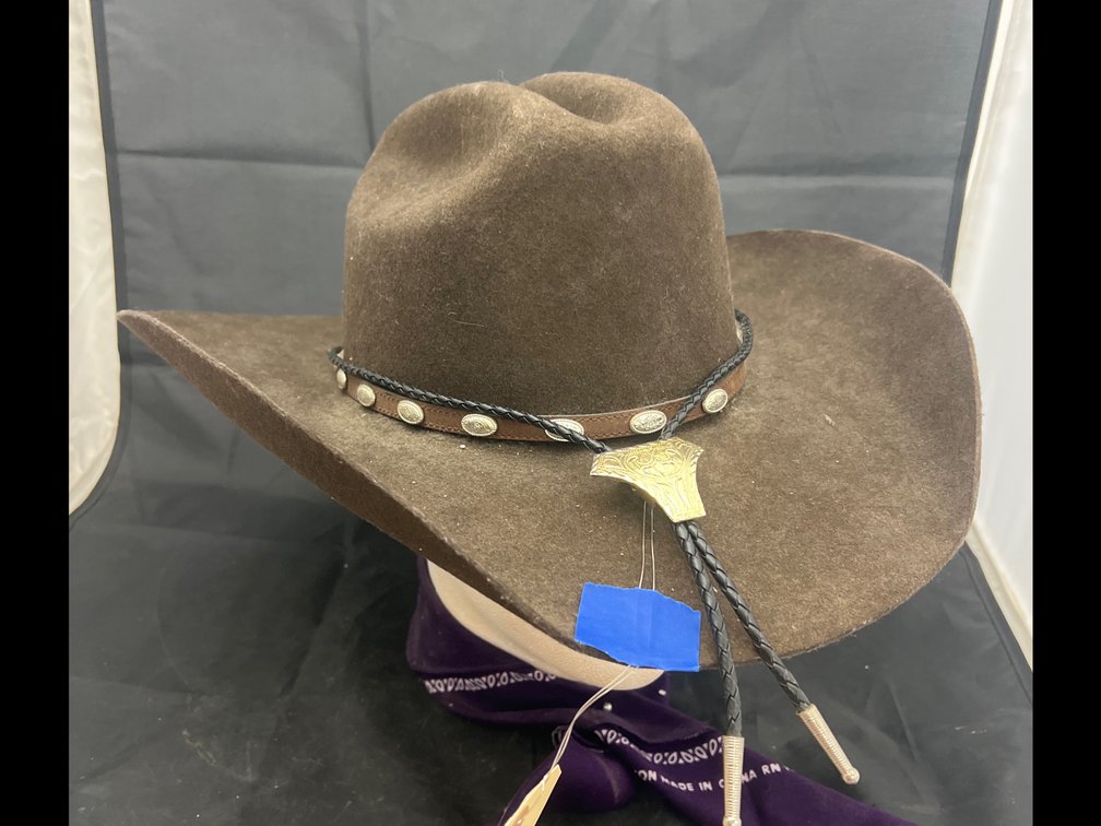 Twister Western Hat Sz 7-1/8 - Bolo Tie - Bandana - Sunglasses