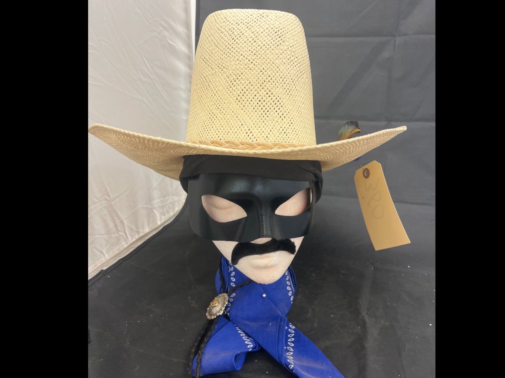 MHT Western Straw Hat Sz 6-7/8 - Bolo Tie - Bandana & More