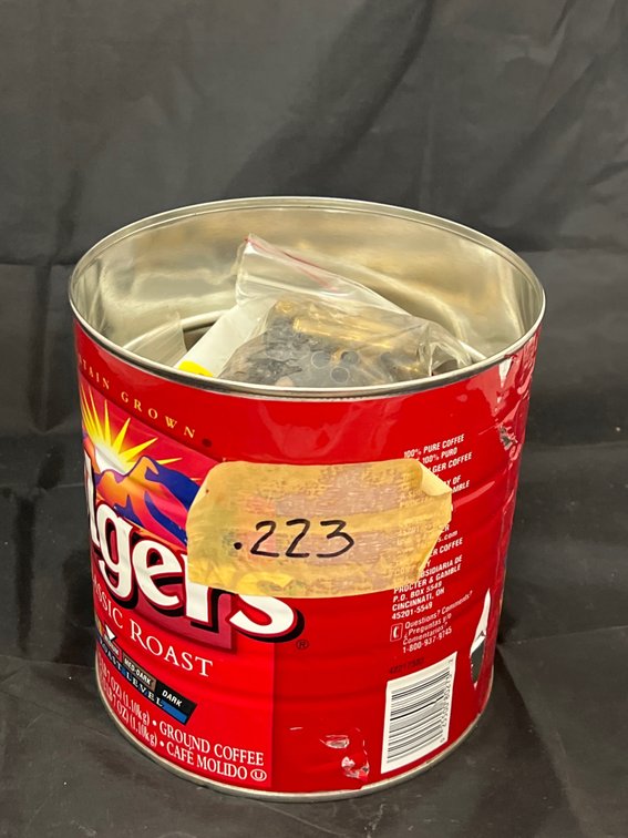 Coffee Can w/223 Brass
