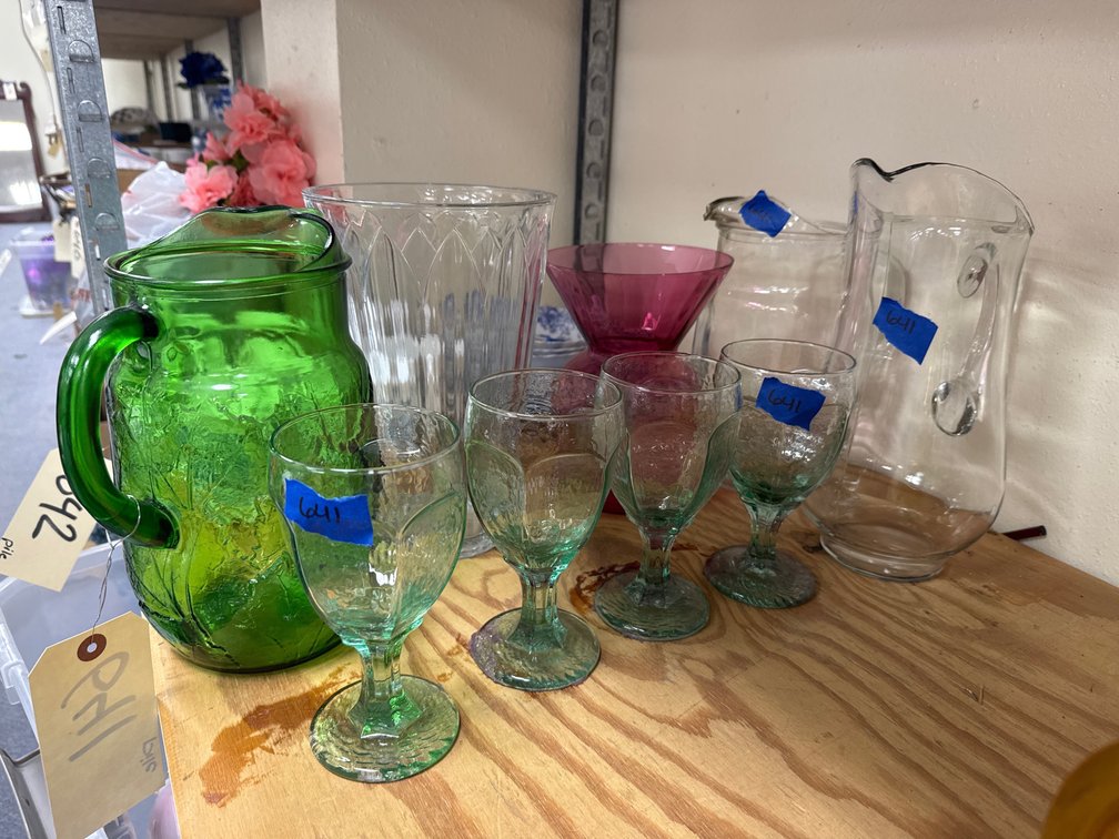 Green Pitcher - Clear Pitchers - Goblets