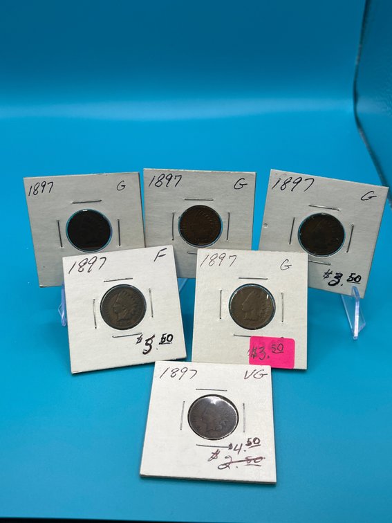 6 -1897 Indian Head Cents