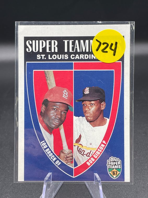 TOPPS SUPER TEAMS HOF LOU BROCK/BOB GIBSON CARD