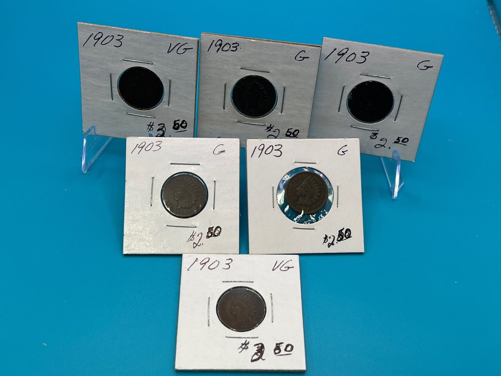 6 - 1903 Indian Head Cents