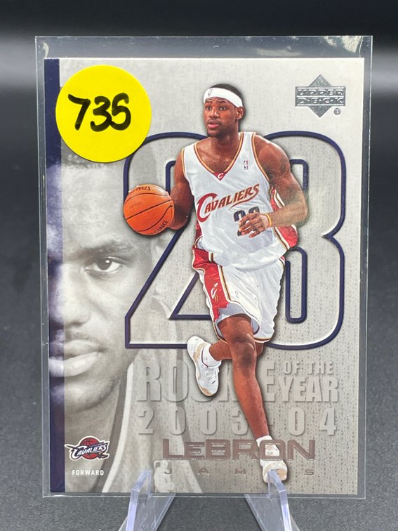 ROOKIE OF THE YEAR CARD UPPERDECK LEBRON JAMES