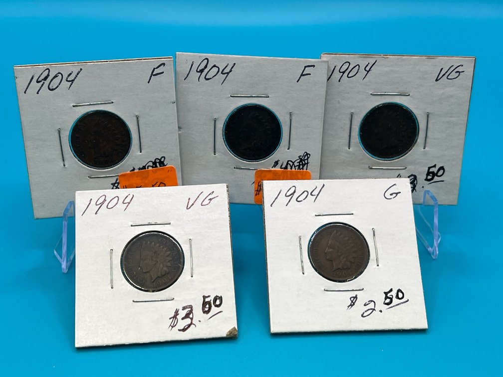 5 - 1905 Indian Head Cents
