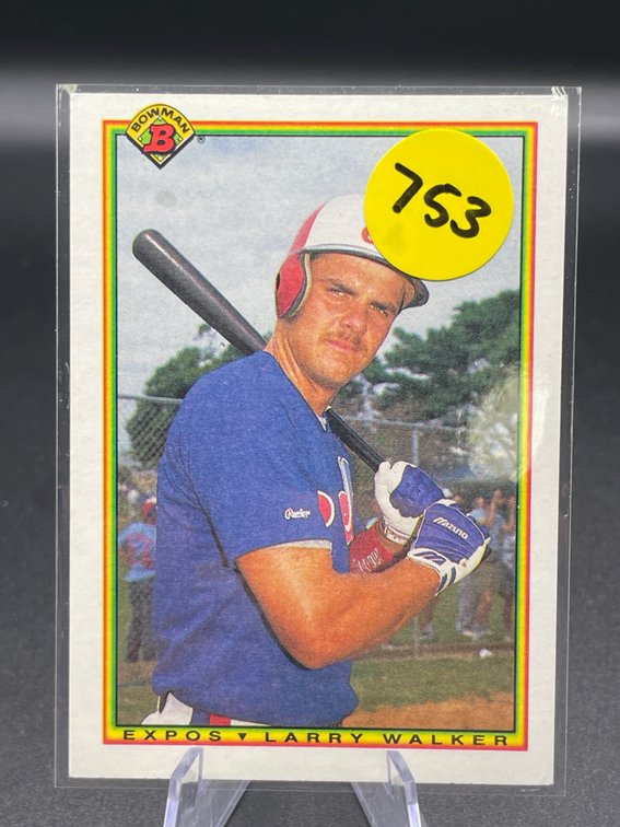ROOKIE CARD 1990 BOWMAN HOF LARRY WALKER