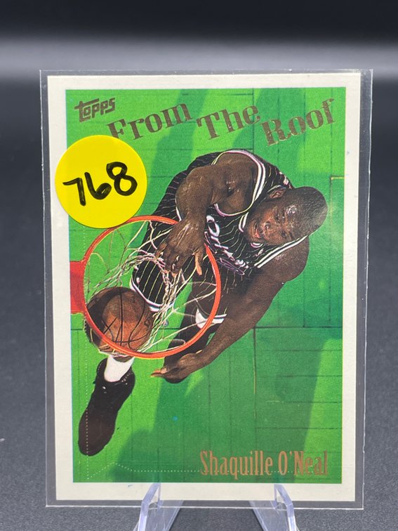 FROM THE ROOF TOPPS HOF SHAQUILLE ONEAL CARD