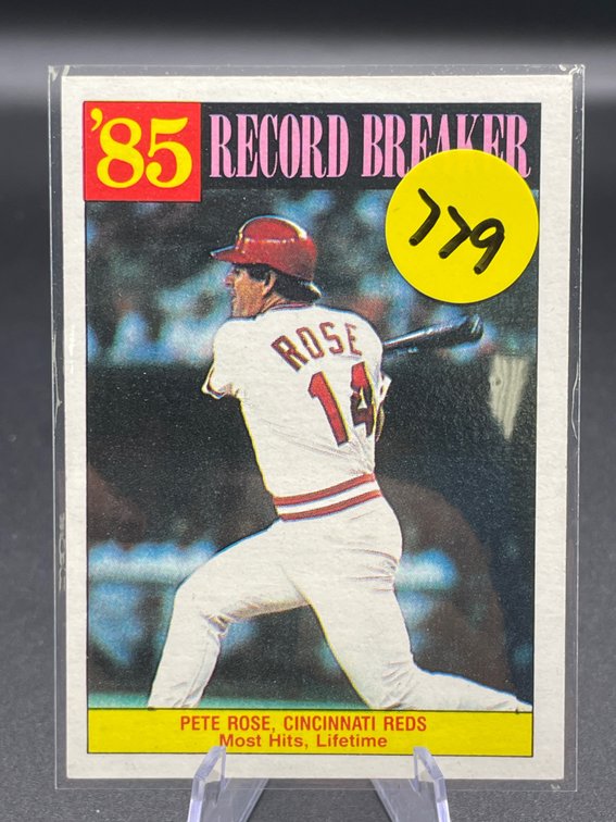 1986 TOPPS PETE ROSE RECORD BREAKER CARD