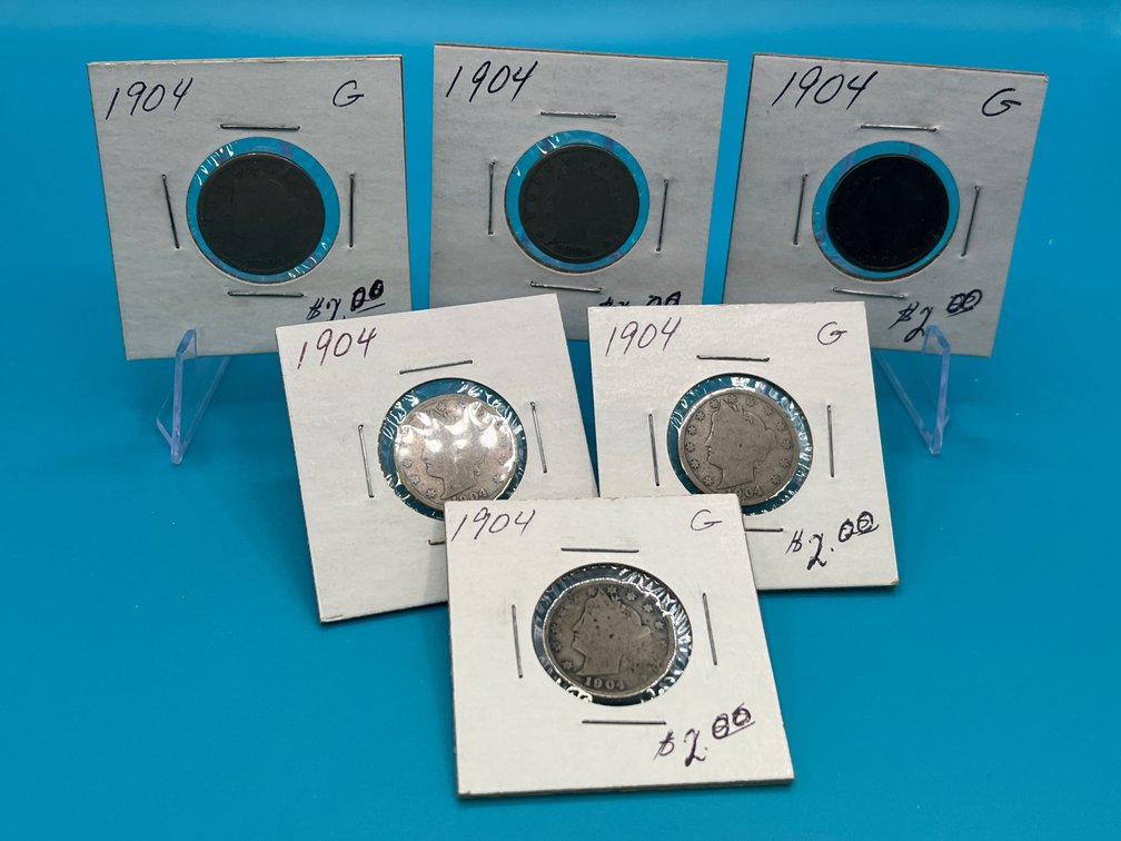 6 - 1904 V Nickels