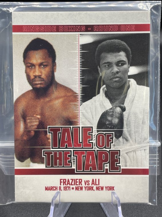TALE OF THE TAPE CARD ALI VS FRAZIER