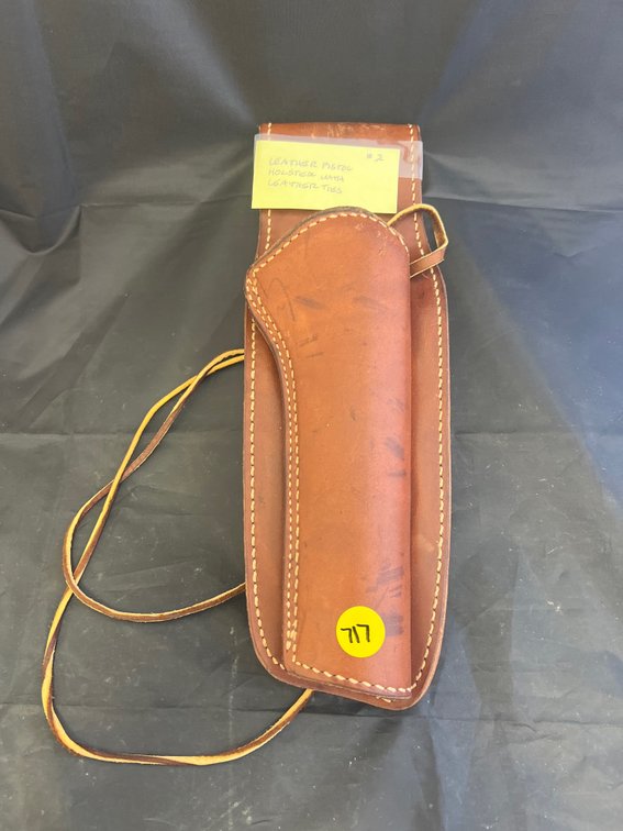 Leather pistol Holster w/Leather Ties