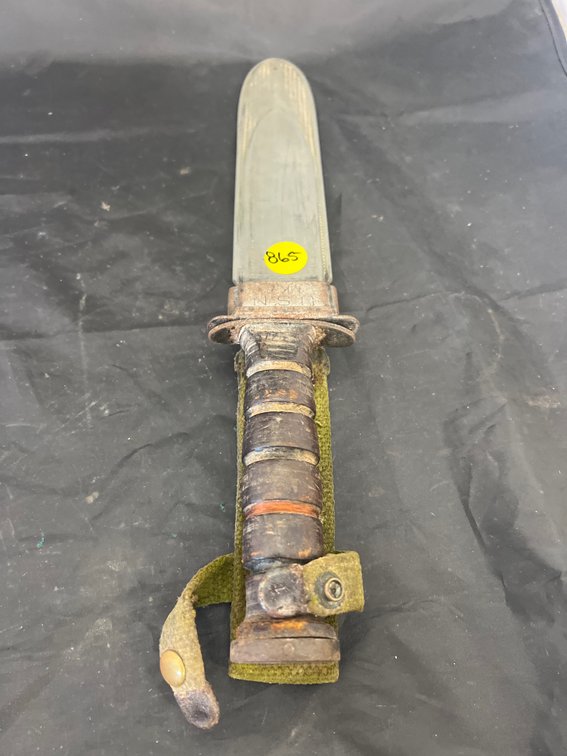 USN Mark II Bowie Knife w/Leather Sheath