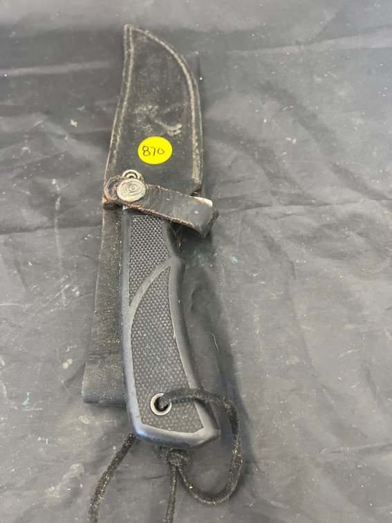 Colt USA Fixed Blade Knife w/Leather Sheath