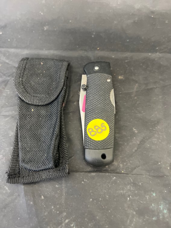 SOG Serrarated Folding Knife w/Nylon Holster
