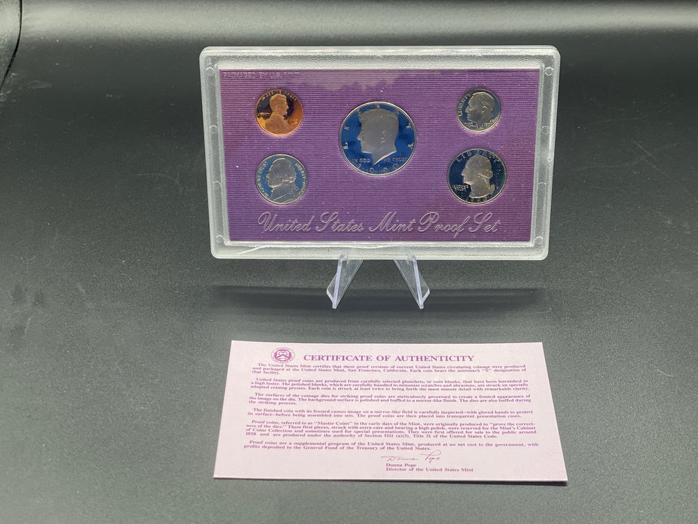 1990 US MINT PROOF SET WITH COA